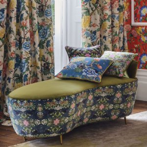 Viewing Sapphire Garden Linen by Clarke & Clarke