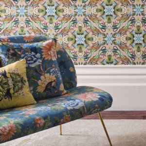 Viewing Sapphire Garden Velvet by Clarke & Clarke