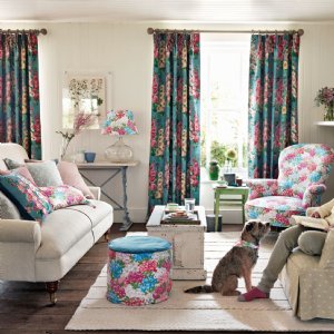 Viewing Hollyhocks by Sanderson