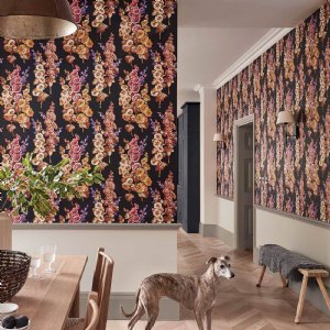 Viewing Hollyhocks by Sanderson